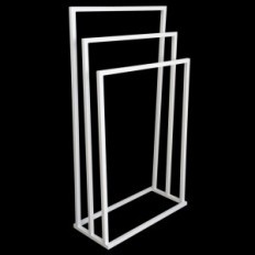 Moderne Stå Håndklær Hanger 3 Summer Metal Loft Hvit 002 / W-16-3W-84B