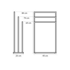 Modern stand towel hanger 3 Summer Metal Loft black 005 / W-16-3W-84C