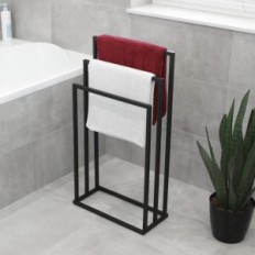 Modern stand towel hanger 3 Summer Metal Loft black 005 / W-16-3W-84C