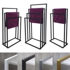 Moderner Stand Tuch-Aufhänger 3 Sommer-Metall-Loft schwarz 005 / w-16-3w-84c