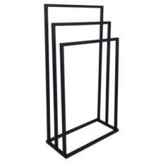 Cabide de Toalha de Suporte Moderno 3 Verão Metal Loft Preto 005 / W-16-3W-84C