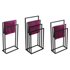 Moderný stojan uterák 3 letné kovové loft čierna 005 / W-16-3W-84c