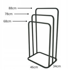 Moderner Stand Tuch-Kleiderbügel 3 Gras rund abgerundet Metall Loft schwarz 017 / w-16-3w-88c
