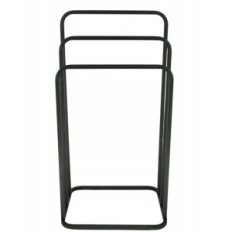 Moderne Stå Håndklær Hanger 3 Gress Round Avrundet Metal Loft Svart 017 / W-16-3W-88C