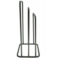 Modern Stand Handdukshängare 3 Gräs Rund Avrundad Metall Loft Black 017 / W-16-3W-88C