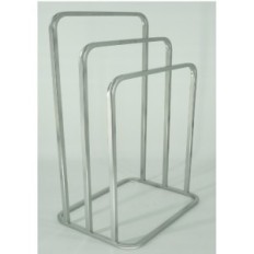 Modern stand Towel hanger 3 Summer rounded metal Loft Silver 023 / W-16-3W-88S