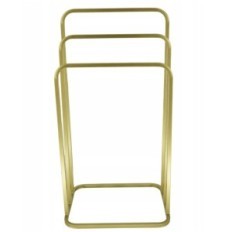 Modern Stand Handdukshängare 3 Mark Avrundad Metall Loft Gold 020 / W-16-3W-88Z