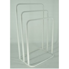 Stand Stand Hanger 3 Haumelle Ronde arrondie Métal Loft Blanc 014 / W-16-3W-88B