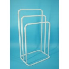 Stand Stand Hanger 3 Haumelle Ronde arrondie Métal Loft Blanc 014 / W-16-3W-88B