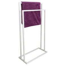 Moderne standhanddoek hanger 2 zomer metalen loft wit 001 / W-16-2W-84B