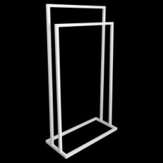 Moderni jalustapyyhe Hanger 2 Kesämetallitalo White 001 / W-16-2W-84B