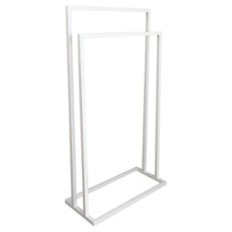 Moderne Stå Håndklær Hanger 2 Summer Metal Loft Hvit 001 / W-16-2W-84B