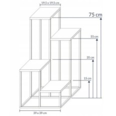 Modern Flowerbed Loft Black 039 / K-12-4K-75C