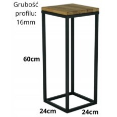 Šiuolaikinė gėlių lova Black Medinė lentelė Top 162 / K-16-1P-60cd