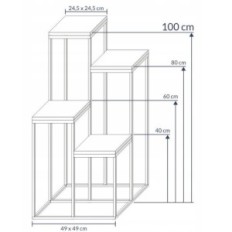 Modern FlowerBed Loft Black Boot 060 / K-12-4K-100CB
