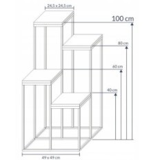 Modern FlowerBed Loft Black Boot 060 / K-12-4K-100CB