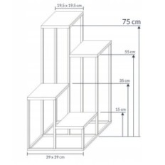 Šiuolaikinė gėlių lova Loft Silver 069 / K-12-4K-75s