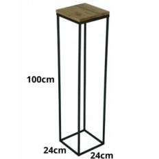 Moderne blomsterbed Loft Black Wooden Top 045 / K-12-1P-100CD