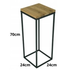 Moderne blomsterbed Loft Black Wooden Top 043 / K-12-1P-70CD