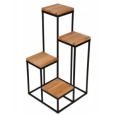 Moderne blomsterbed hems sort træbord TOP 049 / K-12-4K-75CD