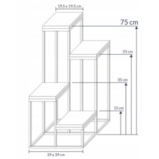 Šiuolaikinė gėlių lova Black Mediniai stalviršiai 049 / k-12-4k-75cd