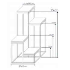 Moderni kukkapenkki kullanvärinen puinen pöytä 109 / K-12-4K-75ZD