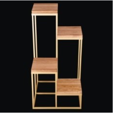 Moderne bloembed loft gouden houten tafel 109 / k-12-4K-75ZD