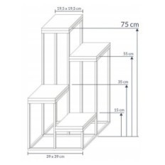 Modern Blomsterbädd Loft Vit Träbord Topp 049 / K-12-4K-75CD