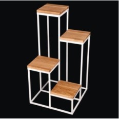 Modern Blomsterbädd Loft Vit Träbord Topp 049 / K-12-4K-75CD