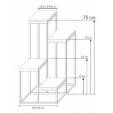 Moderna cvjetna potkrovlje srebro drvena tablica 079 / K-12-4k-75sd