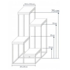 Modernā puķu dobes loft sudraba koka tabula 079 / k-12-4k-75sd