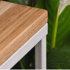 Table en bois d'argent mezzanie moderne de lit de fleurs 079 / K-12-4K-75SD