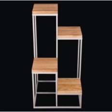 Šiuolaikinė gėlių lova Loft sidabro medinė lentelė 079 / k-12-4k-75sd