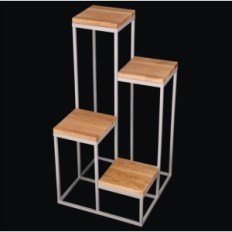 Modernā puķu dobes loft sudraba koka tabula 079 / k-12-4k-75sd