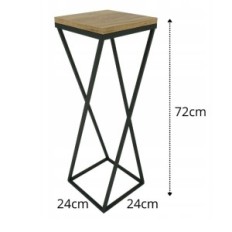 Moderne bloembed loft zwarte boor 12 288 / K-12-1P-70CB