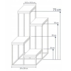 Kaasaegne lillepeenra loft White Blatseeritav Lihtne 029 / K-12-4K-75BB