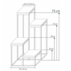 Moderni kukkapenkki Hopea Yksinkertainen 089 / K-12-4K-75SB
