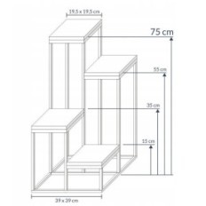 Moderne Flowerbed Loft Silver Simple 089 / K-12-4K-75SB