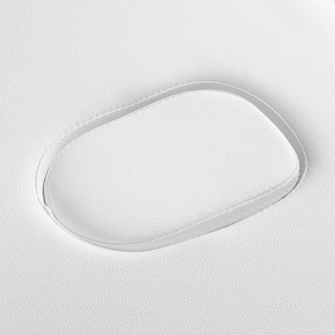 BALANCE träfällbart massagebord 2-segment 190x70 cm vitt — närbild av yta