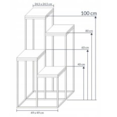 Modern Flowerbed Loft Zilver Blotable Simple 090 / K-12-4K-100SB