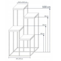 Modern Flowerbed Loft Zilver Blotable Simple 090 / K-12-4K-100SB