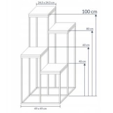 Moderne blomsterbed Loft Golden Simple 120 / K-12-4K-100ZB
