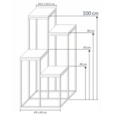 Moderni kukkapenkki Plack Puinen pöytä Top 050 / K-12-4K-100cd