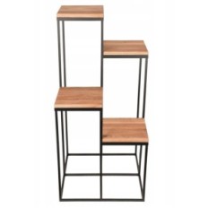 Nowoczesny Kwietnik Loft Czarny DREWNIANY BLAT 050/K-12-4K-100CD