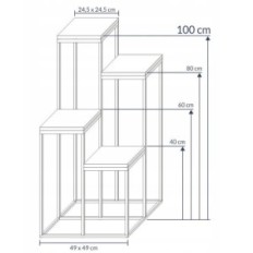 Loft moderno a bottle da allevamento bianco Boot 020 / K-12-4K-100bd