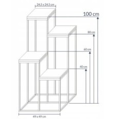 Modern flowerbed Loft White Wooden Boot 020 / K-12-4K-100BD
