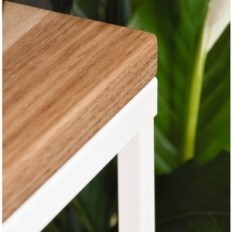 Moderne bloembed loft wit houten boot 020 / K-12-4K-100BD