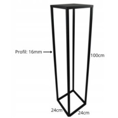 Moderno Flores Loft Preto Simples 16 155 / K-16-1P-100C