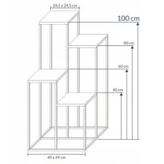Moderni kukkapenkki Black Simple 12 040 / K-12-4K-100C