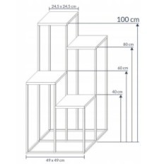 Modernus gėlių lova Loft Silver Simple 12 070 / K-12-4K-100s